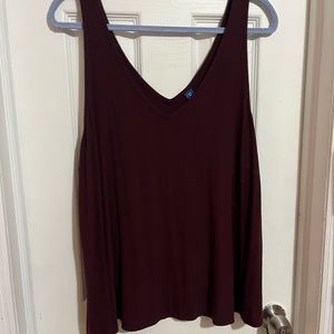 Three old navy ribbed tank; wine, grey, and black. 2x